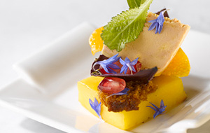 Pain d'epices à  la mangue et au foie gras