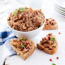 Rillettes pur canard au magret de canard fumé
