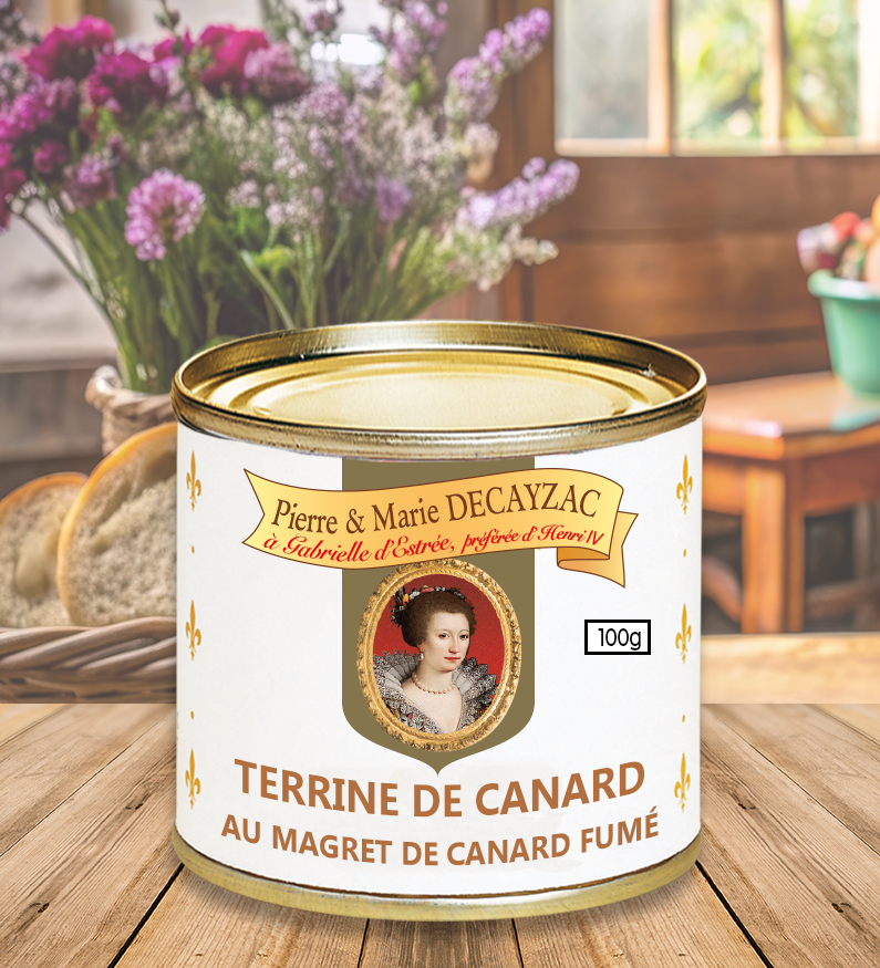 Terrine de canard au magret de canard fumé